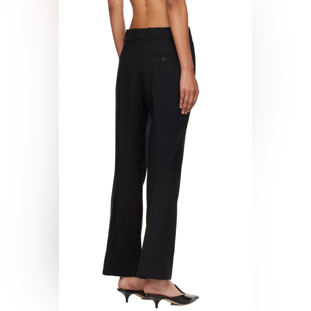 NWT [Alexander McQueen] Kickback Wool Straight Trousers Navy Women’s EU 42/US 28 - Picture 4 of 16